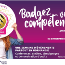 Affiche "La Normandie badge les compétences"