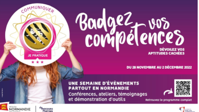 Affiche "La Normandie badge les compétences"